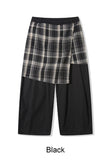 Harrain Check Layered Cotton Pants