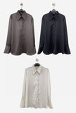 Cuff silky blouse