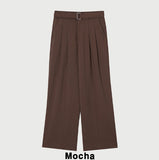 Fresh Summer Belted Two Tuck Slacks