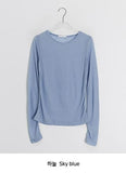 Kadohi Tencel Basic Layered Long Sleeve Tee