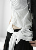Cut off draped T-shirt