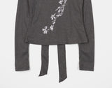 [Scarf Set] Pring Flower Printed Round Long Sleeve T-shirt