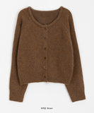 Rurui Mix Color Wool Crop Cardigan