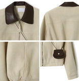 Seen suede crop jacket (+mini bag)