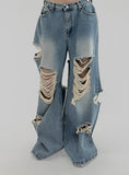Philip Damage Wide Denim