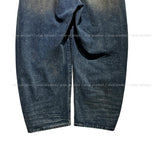 Late Back Leather Pocket Denim Pants