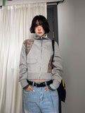 FLOWER PANEL HIGH-NECK JUMPER