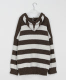 Meltini Stripe Hood Over Knit