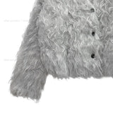Puppy Hairy Wool Knit Cardigan