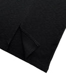 RIBBED V SLIT HALF T