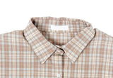 Coin Check Over Collar Shirt
