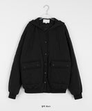 [unisex] Heico quilted wool quilted pocket hood jumper