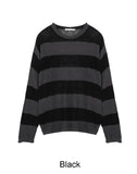 Rical Stripe Mesh Knit
