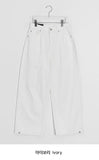 Hamir Side Button Denim Wide Pants