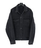 Oversize denim jacket Black