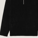 Otsi Ribbed Zipper Henley Neck