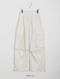 [unisex] Domo nylon string banding parachute cargo pants