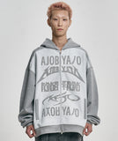 [PBA] Total Logo Applique Zip-Up Hoodie