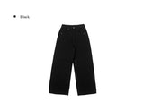 Ring-on Cut Washing Denim Wide Pants