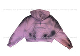 Overspray cropped hooded zip-up