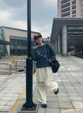 [BAONHAUS] Comcard Flower Patch Round Long Sleeve Tee