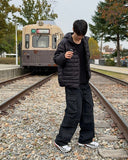 Double pocket washed denim pants