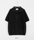 [unisex] Ryuhe collar net over short sleeve knit