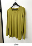 loose peach U-neck T