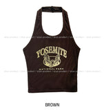 Bird Vintage Ribbed Halter Sleeveless