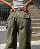 Mute Dyeing Wide Cargo Pants