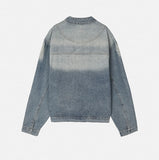 Wings Track Gradient Pinch Denim Jacket
