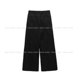 Porori three-tuck back banding slacks