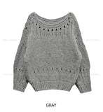 Kumo Cozy Punched Boat Neck Knit