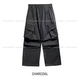 Bendy Zipper Diagonal Pocket Cargo Pants