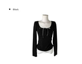Sojin Lace Shirring Button T-Shirt