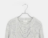 Neha loose wool round neck cable knit