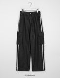 [unisex] Senju banding track wide denim cargo pants