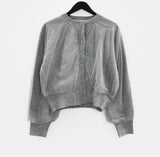 Wool 20%) Cobble Layered Knit Cardigan