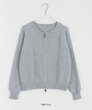 Orne Two-Way Crop Knit Zip-Up