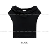 Clothi Solid Crop Short Sleeve Hoodie