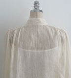Cordell Tie Puff Blouse (Sleeveless Set)