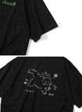 Wild Cat Embroidery Short Sleeve T-shirt
