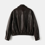 Shane Curved Leather Jacket