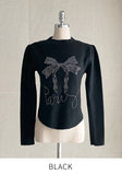 Paris Bling Ribbon Shirring Knit