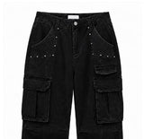 Aki Studded Parachute Cargo Pants