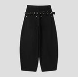 Porty Studded Belted Balloon Pants