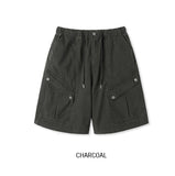 Roach Pigment Deep Dyeing Cargo Bermuda Shorts
