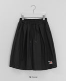 [Unisex] Foam Embroidered Cotton Bermuda Pants