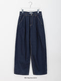 [unisex] Casim Pintuck Denim Wide Pants