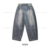 Blind washing balloon denim pants